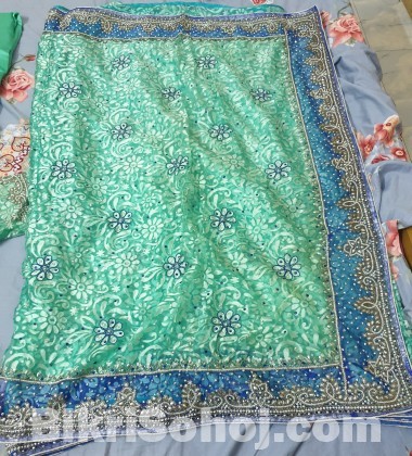 Sari with maching blawse
